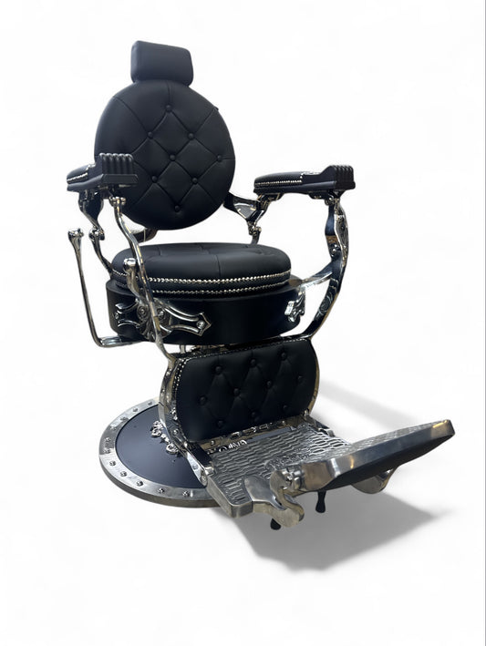 Golden style Chair silver/black